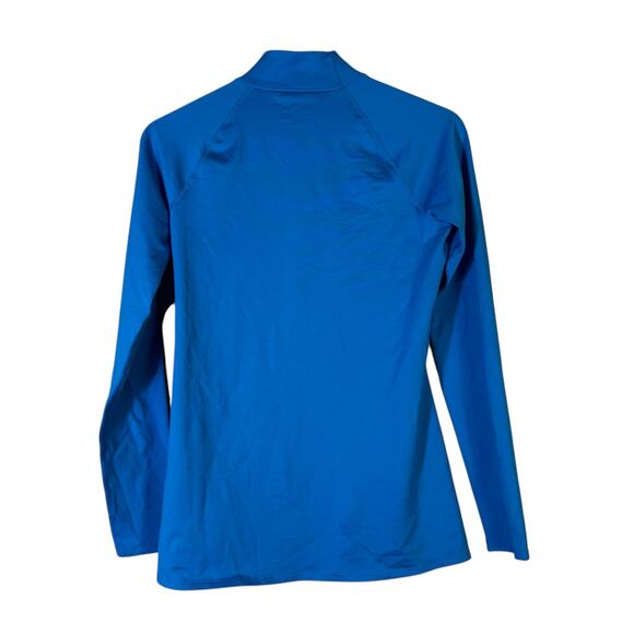 Under Armour ColdGear Fitted Mock Neck Top Womens M Blue Thermal Athleisure - Picture 5 of 7